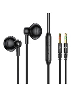 Generic In-Ear Gaming Headset with Dual Plugs - 2.5m Cable, Sound Card Compatible, Perfect for Desktops and Laptops  - Image 1