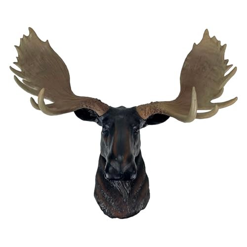 DWK North American Moose Head Bust Resin Wall Hanging 23 Inches Long - Image 2