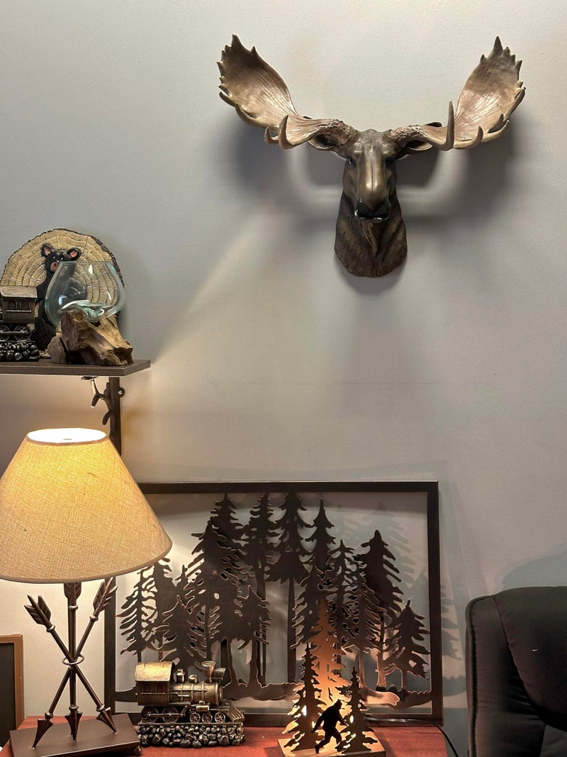 DWK North American Moose Head Bust Resin Wall Hanging 23 Inches Long - Image 5