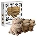 QBRIX 3 Cats 3D Puzzle for Adults DIY Craft Kit for Home Decor 3D Model Kit for Teens 14 Creative and Original Gift for Craftlovers Cardboard Model Building Kit - Image 2