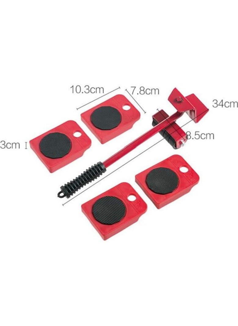 Festive Gallery Moving Furniture Tool Transport Shifter With 5 Pack Wheel Slider Remover Roller Furniture Moving System - Lifting Tool Heavy Duty Moving Rollers Furniture Appliance  - Image 2