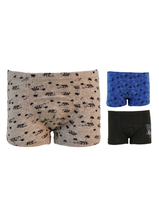 JOANNA JOANNA 970136 Boy's Multiple Design Boxer Shorts 3-Pack Underwear, Multicolor  - Image 1