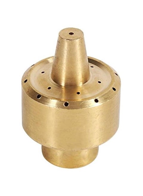 Fountain Nozzle, 1/4 1/2 3/4 Brass Column Garden Pond Fountain Water Nozzle Sprinkler Spray Head Gold (1/4)