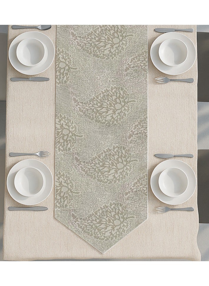 Intex Curtains House Intex Home  Das Design  Linen Rectangle Table Runner Suitable For Reciption , Living Rooms And Kitchen Tables - Elegant Design For Home Décor -  V Shape End - Set Of One Piece - Image 3