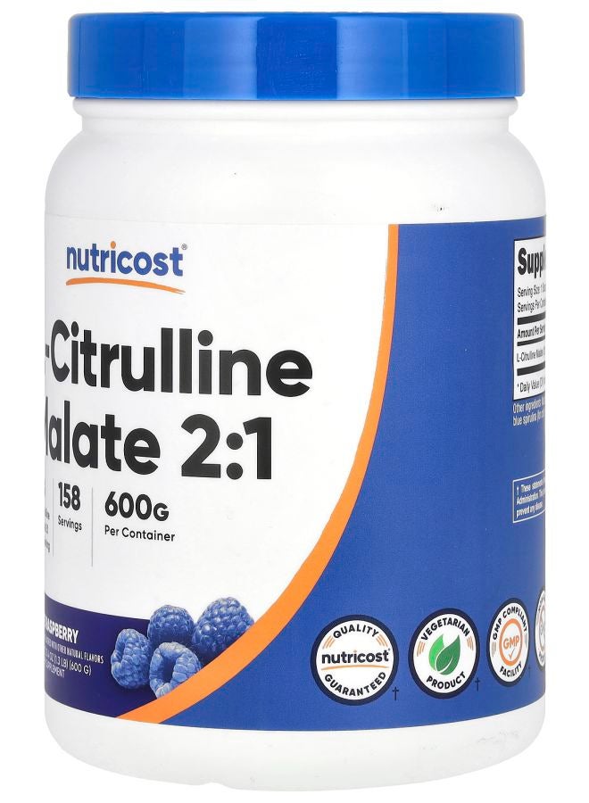 Nutricost L-Citrulline Malate 2:1 Blue Raspberry 21.4 oz (600 g) - Image 2