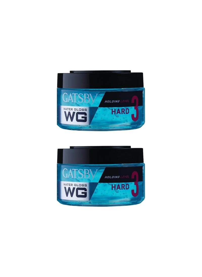 GATSBY Gatsby Japan Water Gloss  Hard 150g Pack of 2  Hair Styling Wax for Men  - Image 1