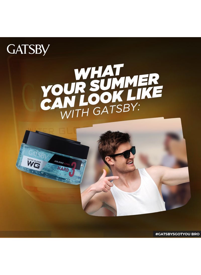 GATSBY Gatsby Japan Water Gloss  Hard 150g Pack of 2  Hair Styling Wax for Men  - Image 3