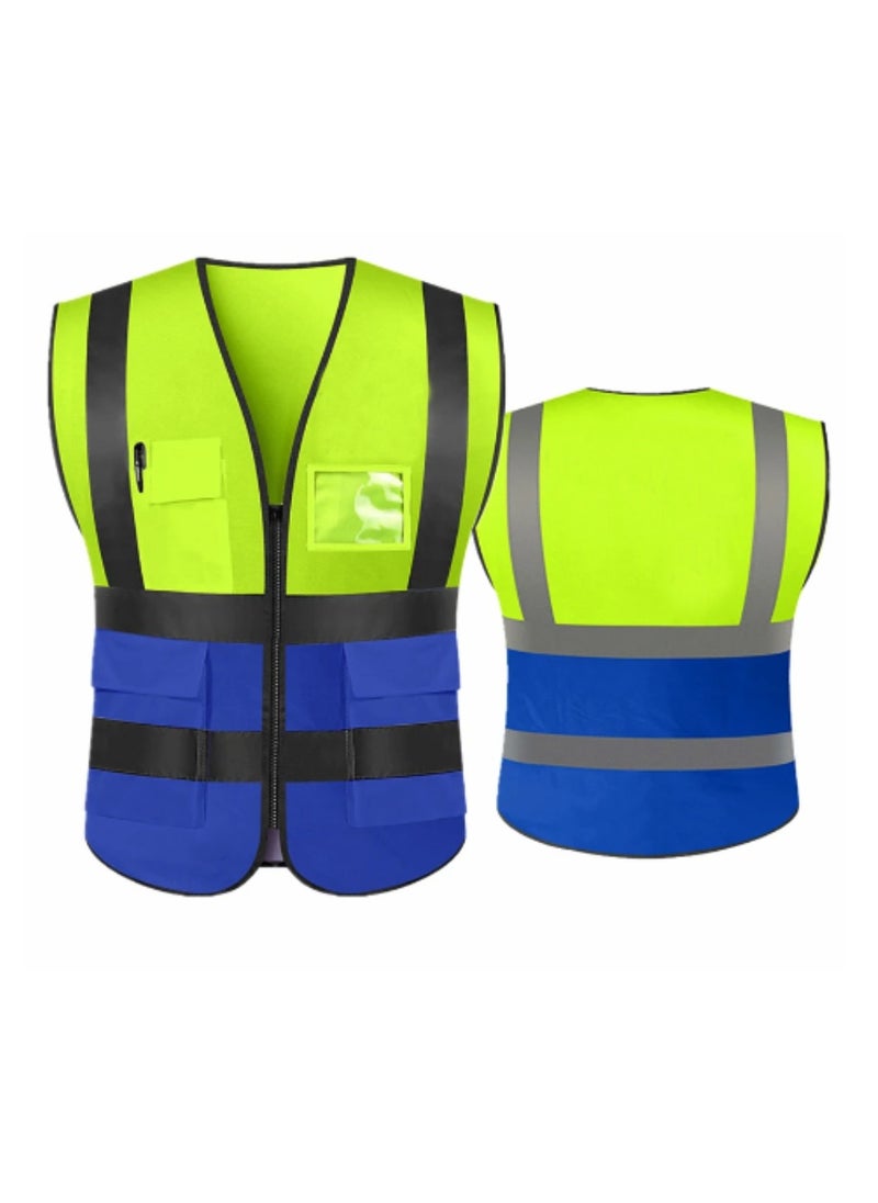 Yuwell Reflective Safety Vest For Women And Men High Visibility Safety Jacket With Pockets And Zip For Easy To Wear 2XL  - Image 1