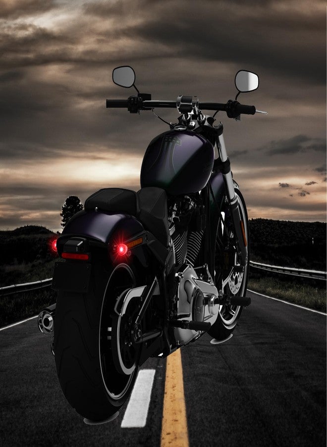 DREAMIZER 2pcs Chrome Bullet 15 LEDs Motorcycle Turn Signal Lights Front and Rear Indicator Lamps Compatible Compatible for Harley Honda Yamaha Cruiser Softail Sportster StreetBike Chopper Bobber - Image 2