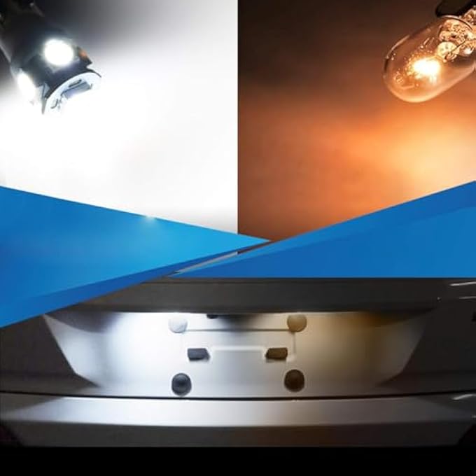 NALACAL 194 لمبة ليد 6000 كلفن بيضاء 168 T10 2825 5SMD لمبات بديلة لقبة السيارة وخريطة الباب ولوحة الترخيص عبوة من 10 لمبات - Image 2