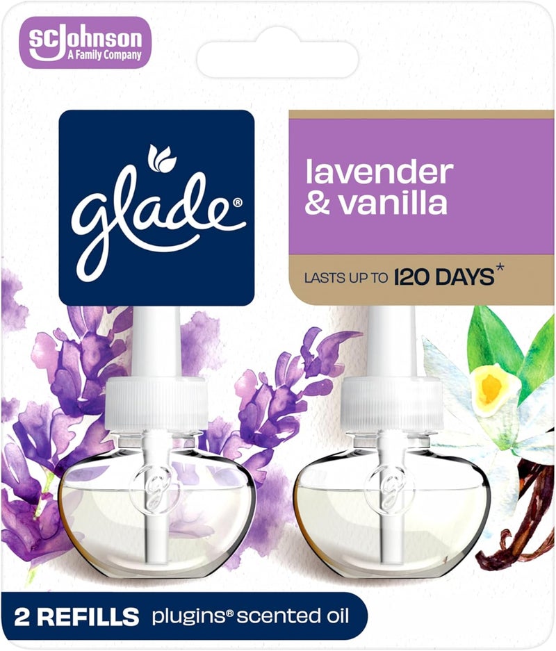 Glade PlugIns Refill Air Freshener, Lavender & Vanilla, 2 Refills - Image 1