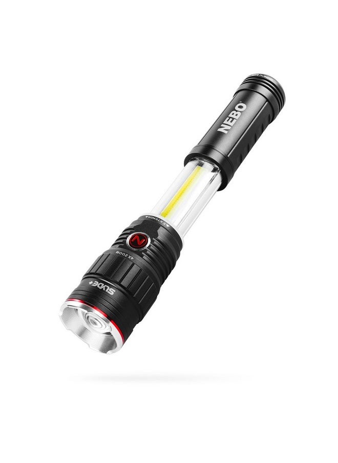 NEBO NEBO SLYDE+ Tactical LED Flashlight, Powerful 400-Lumen Bright Camping Flashlight with Slide-To-Reveal Work Light, Red Hazard Light & Magnetic Base  - Image 1
