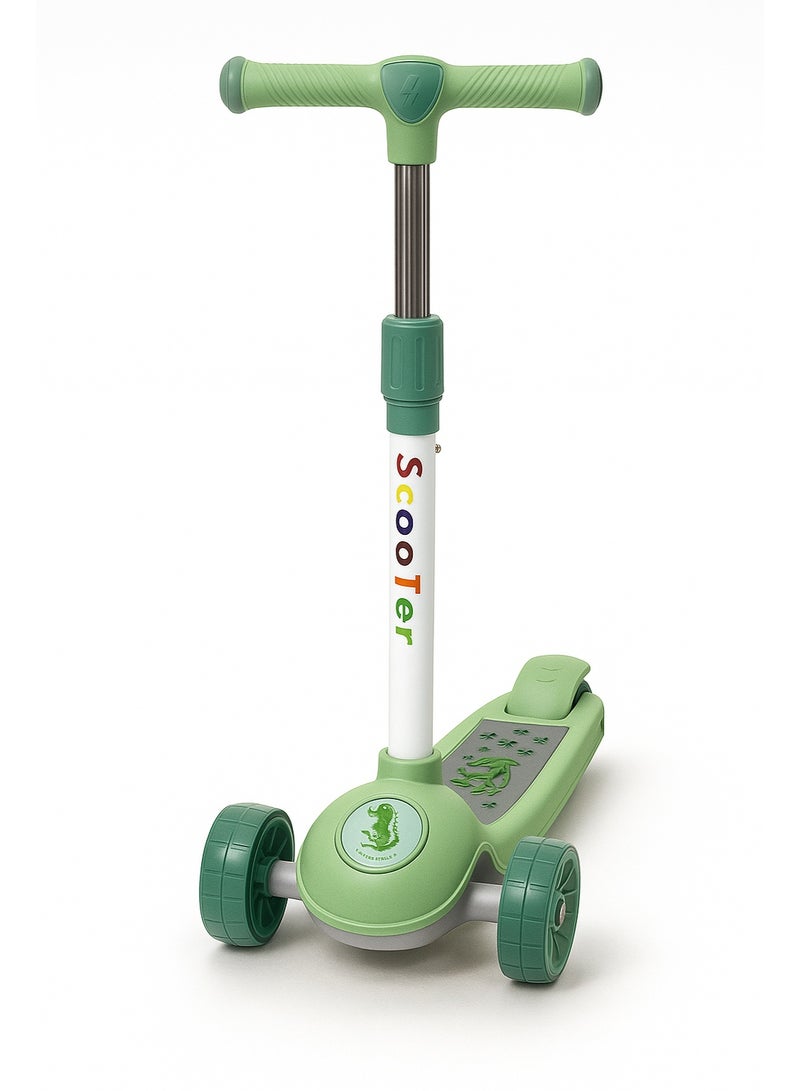 Earss 3-Wheel Foldable Kids Scooter – Height Smart Kick Scooter with LED Flashing Wheels, Foldable Design, and Non-Slip Deck for Boys & Girls Ages 3–10 - Image 5