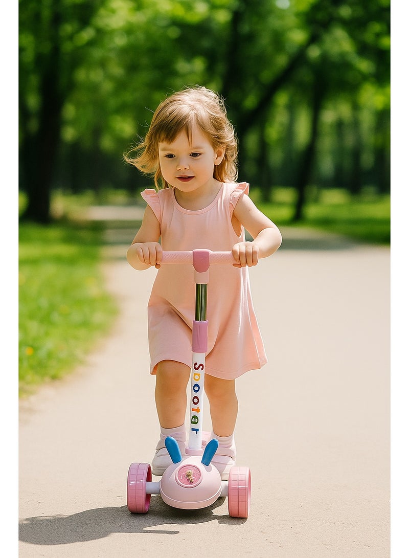 Earss 3-Wheel Foldable Kids Scooter – Height Smart Kick Scooter with LED Flashing Wheels, Foldable Design, and Non-Slip Deck for Boys & Girls Ages 3–10 - Image 2