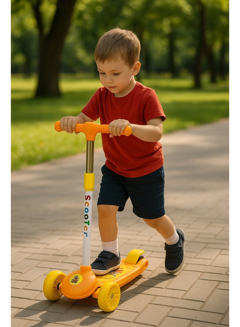 Earss 3-Wheel Foldable Kids Scooter – Height Smart Kick Scooter with LED Flashing Wheels, Foldable Design, and Non-Slip Deck for Boys & Girls Ages 3–10 - Image 4