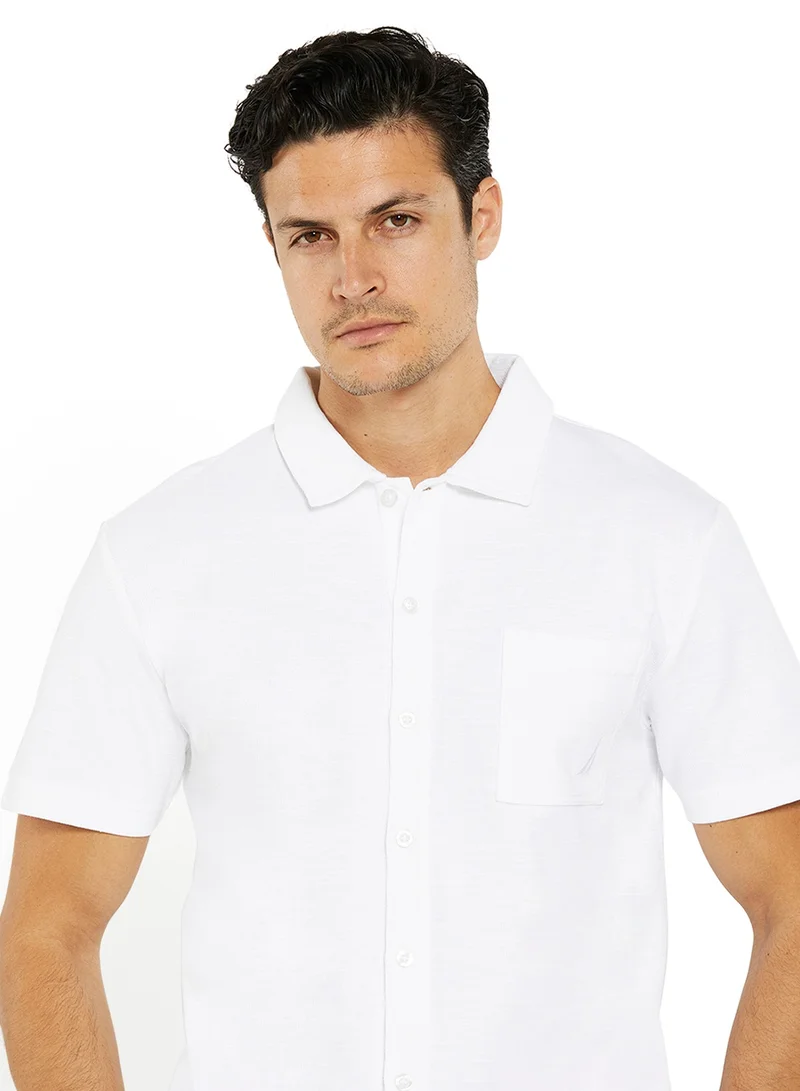 NAUTICA Regular Fit Premium Cotton Logo Shirt