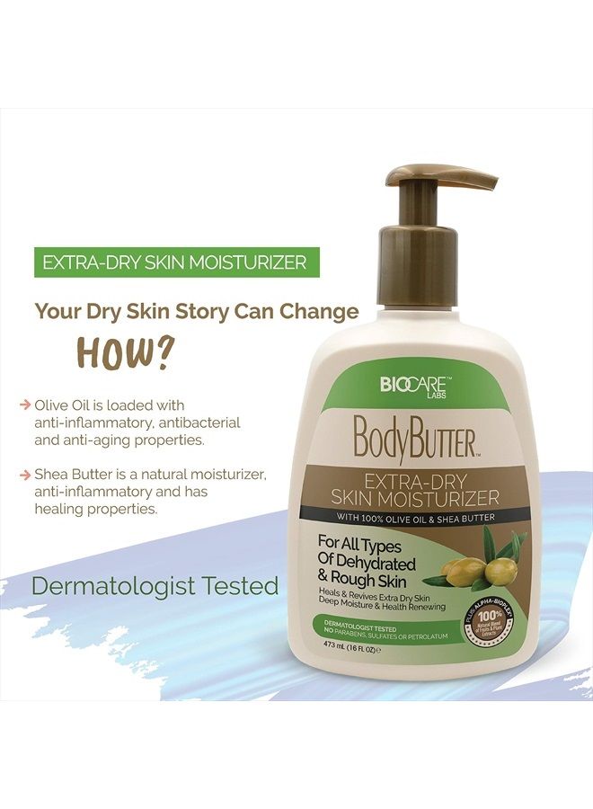 Biocare Labs Moisturizing Body Butter - Body Cream With Natural Shea Butter, Olive Oil, and Vitamin E - Instantly Penetrates and Deeply Renews Skin - Lotion Designed For Dry Skin- 16 OZ - Image 3