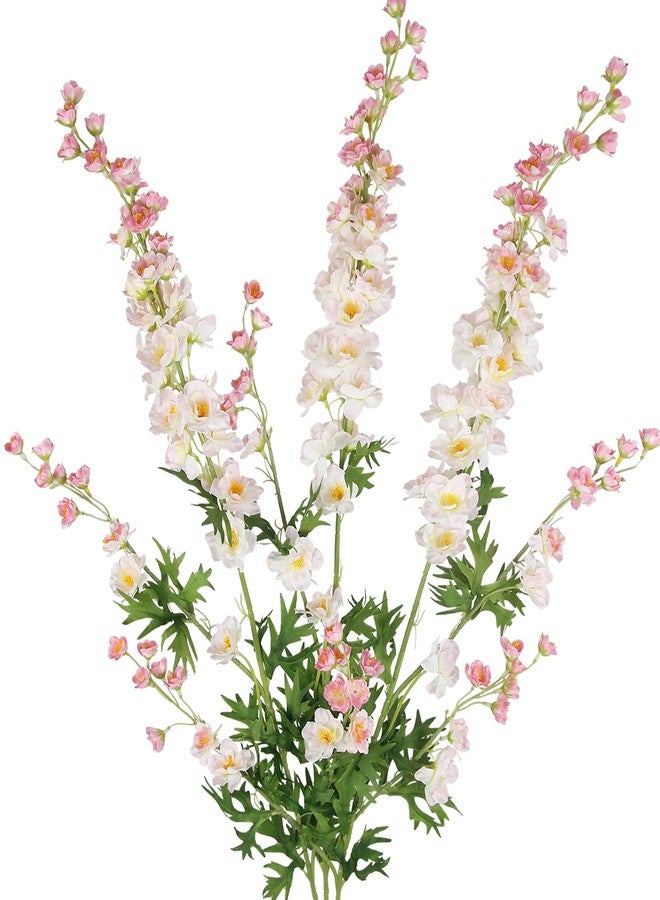 CITYES 3pcs Artificial Flowers Light Pink Delphinium - Image 1