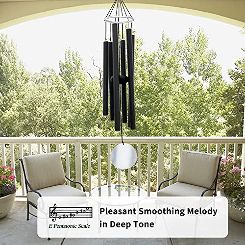 ASTARIN Wind Chimes Outdoor Large Deep Tone,36 Inch Large Chimes for Outside Tuned Relaxing Soothing Low Bass,Memorial Windchimes Sympathy for Mom Dad,Black - Image 4