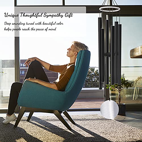 ASTARIN Wind Chimes Outdoor Large Deep Tone,36 Inch Large Chimes for Outside Tuned Relaxing Soothing Low Bass,Memorial Windchimes Sympathy for Mom Dad,Black - Image 5