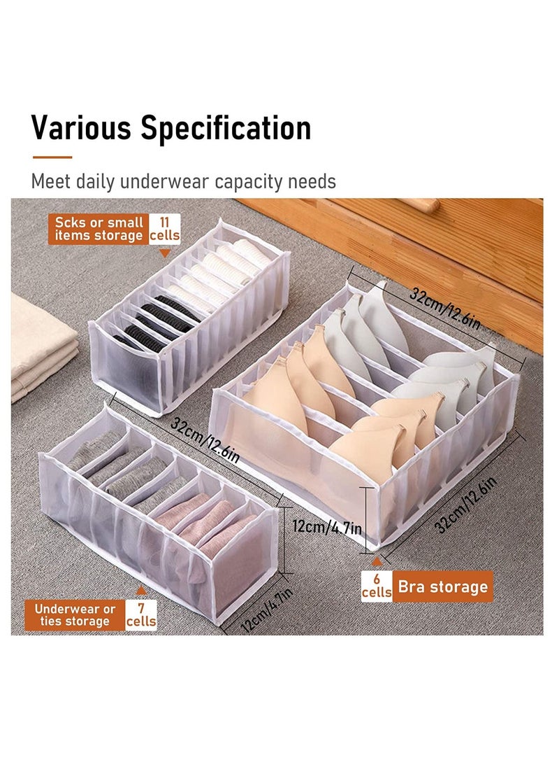 TYCOM Foldable Storage Boxes Closet Organizer Foldable Container Case Drawer Divider for Necktie Sock Organizer Home Closet Organizer Boxes Storage(3PCS White)…  - Image 3