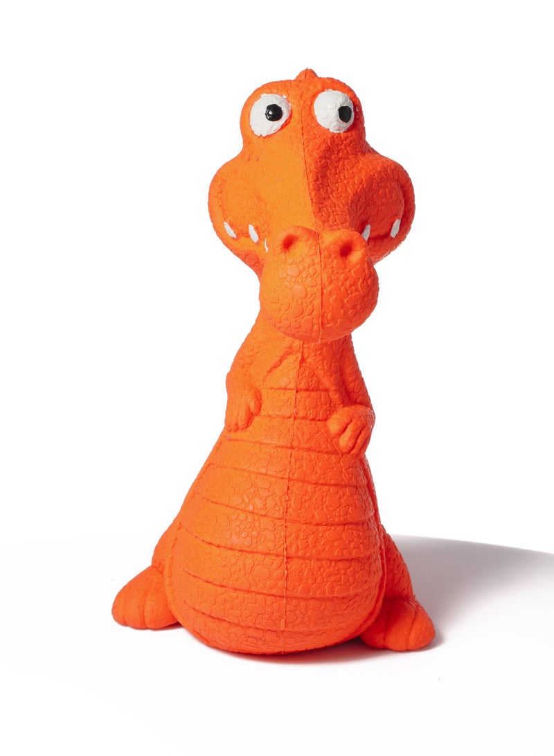 GULFLINK Non Toxic Natural Rubber Squeaky Toy for Dogs Orange - Image 1