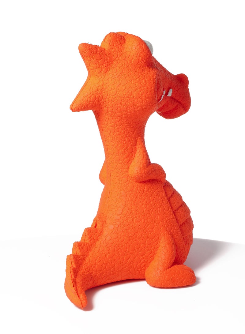 GULFLINK Non Toxic Natural Rubber Squeaky Toy for Dogs Orange - Image 3
