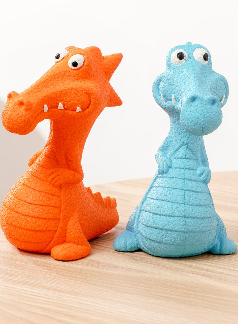 GULFLINK Non Toxic Natural Rubber Squeaky Toy for Dogs Orange - Image 5