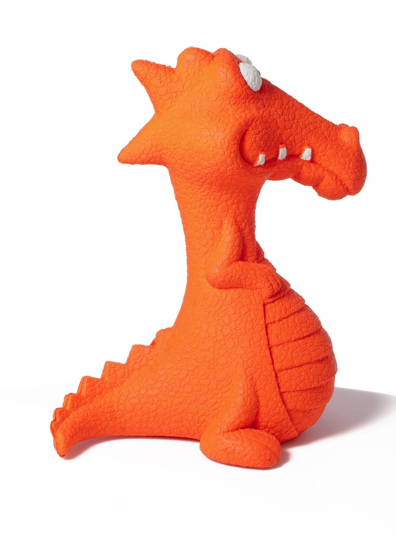 GULFLINK Non Toxic Natural Rubber Squeaky Toy for Dogs Orange - Image 2