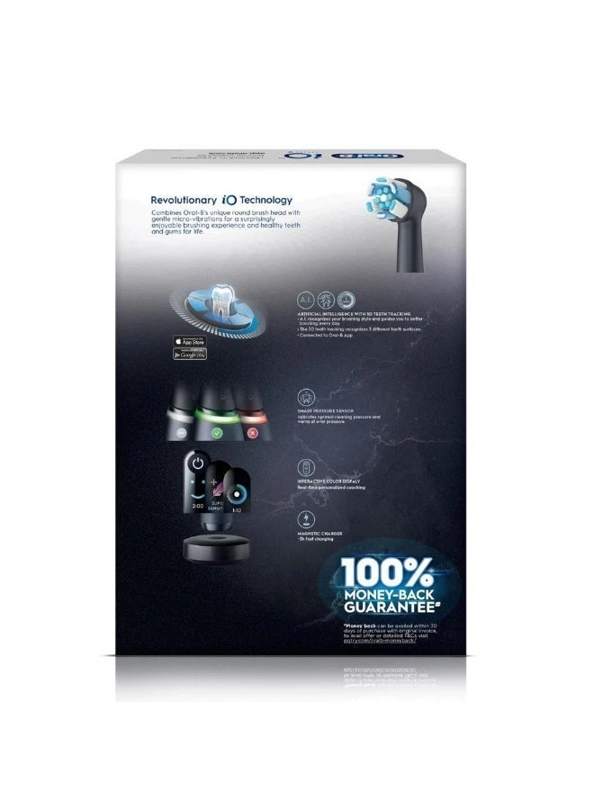 Oral-B iO9 Electric Rechargeable Toothbrush (UAE 3 pin plug), 1 Black handle with revolutionary magnetic technology, Color Display, 7 Modes, 1 Premium Travel Case - Image 4