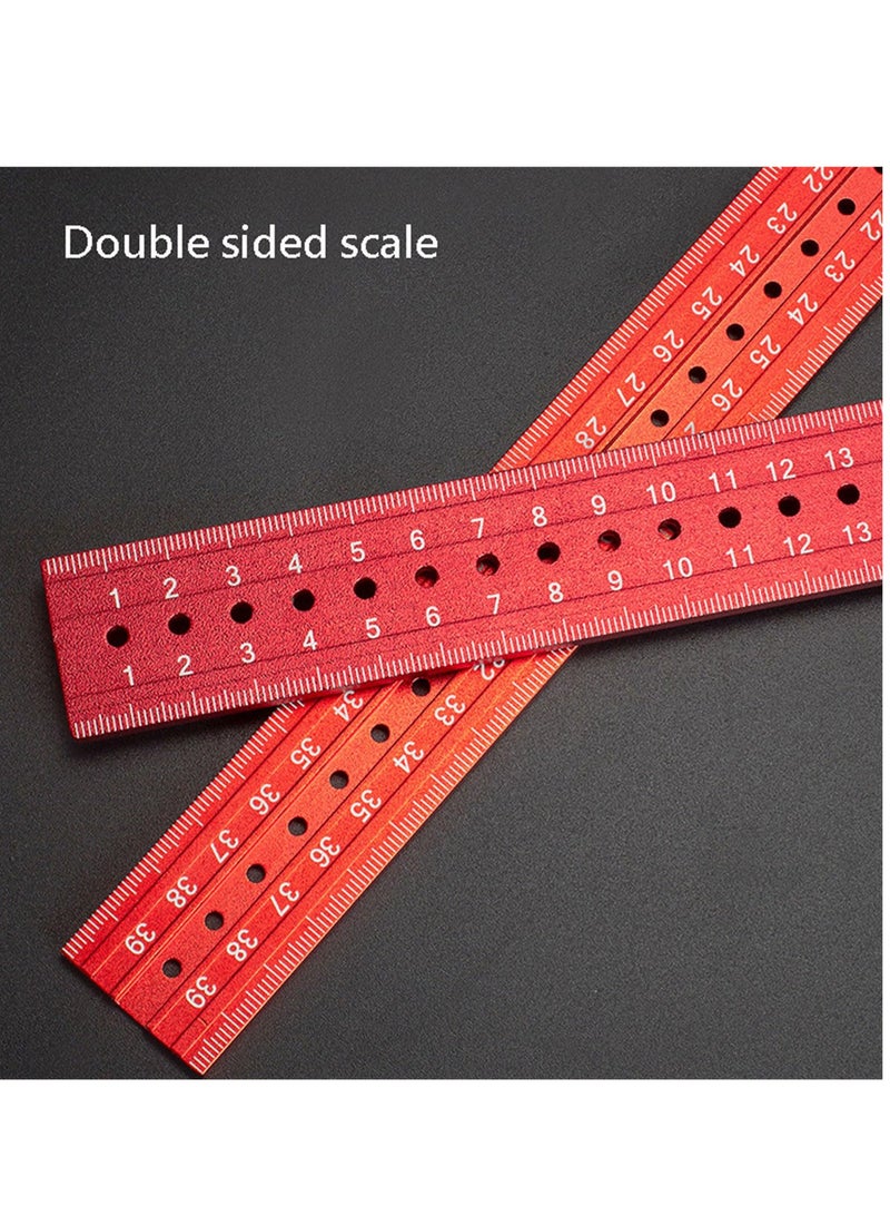 Excefore Combination Square Set, Square Ruler, Multifunctional Framing Square 30CM, Accurate 90/45 Degree Angles Square tool, Metal Measuring Instrument for DIY Enthusiasts and Professional Carpenters - Image 4