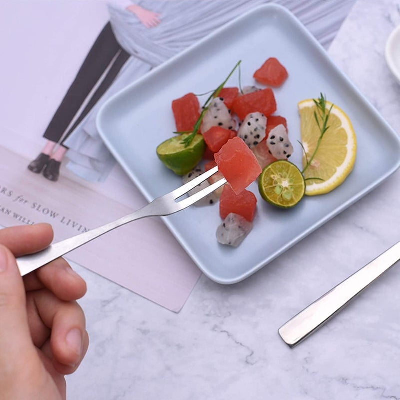 aDai Set of 12 Luxury Silver Cutlery Set Daily Use Stainless Steel Mirror Finish 3 Dinner Spoon 3 Fork 3 Steak Knife 3 Fruit Fork for Home Restaurant Gifting - Image 4