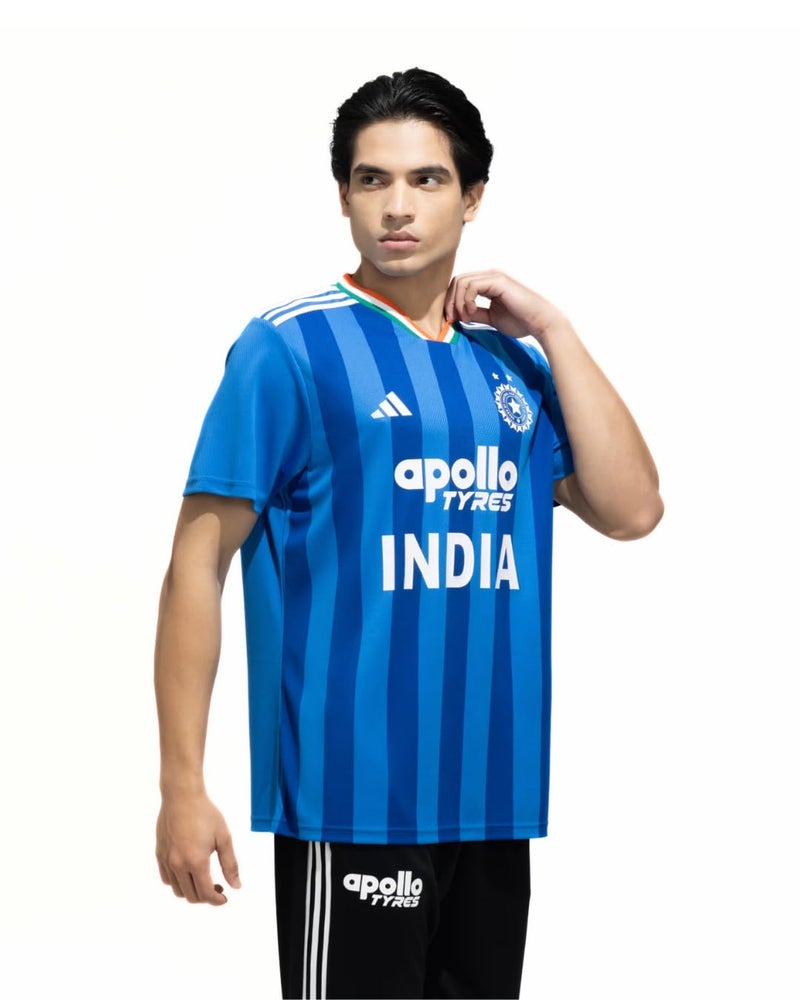 Adidas أديداس جيرسي مشجعين الكريكيت الدولي T20 للرجال الهند - Image 3