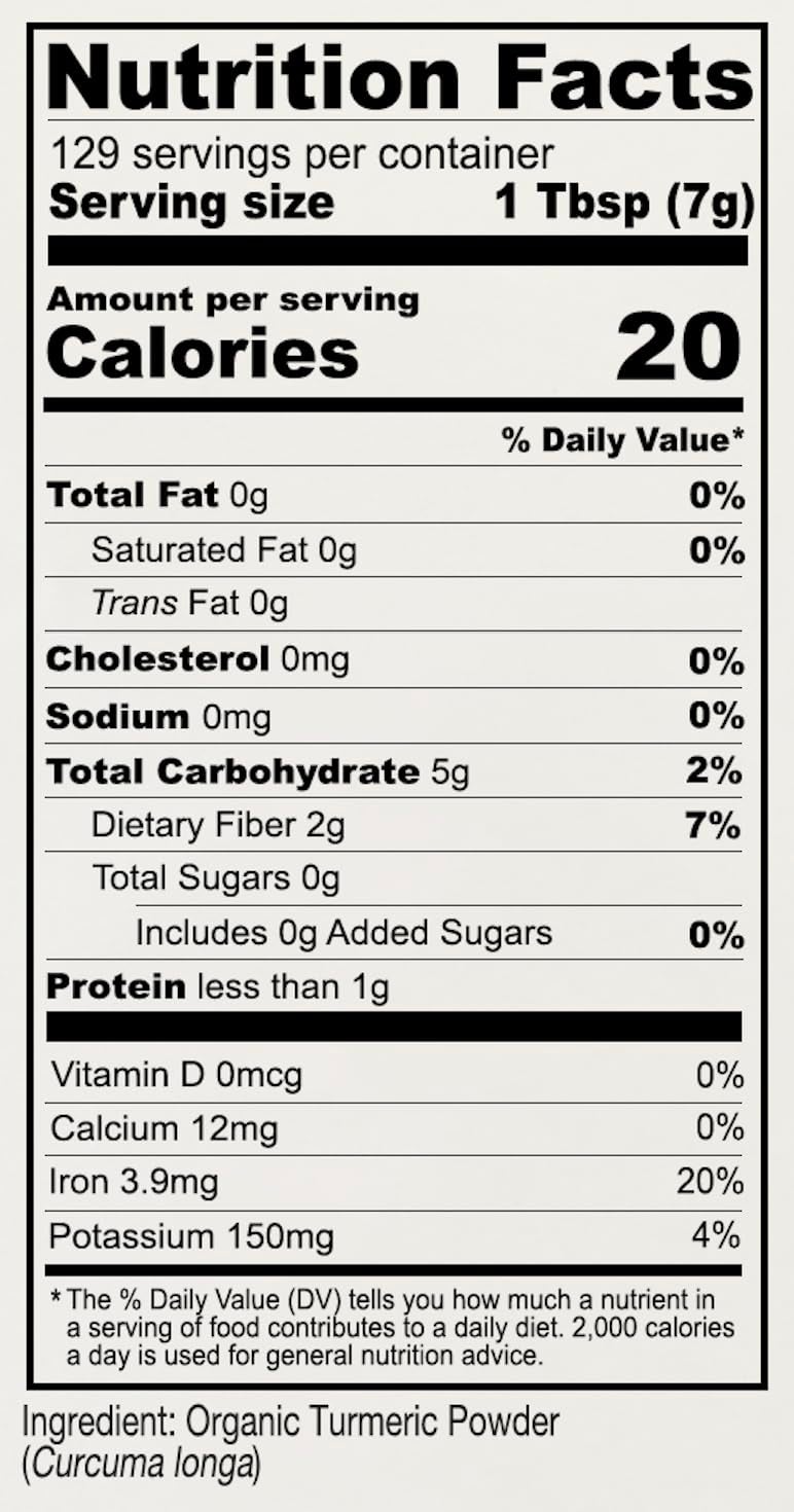 Anthony's Organic Turmeric Root Powder, 2 lb, Curcumin Powder, Gluten Free & Non GMO (Pack of 1) - Image 3