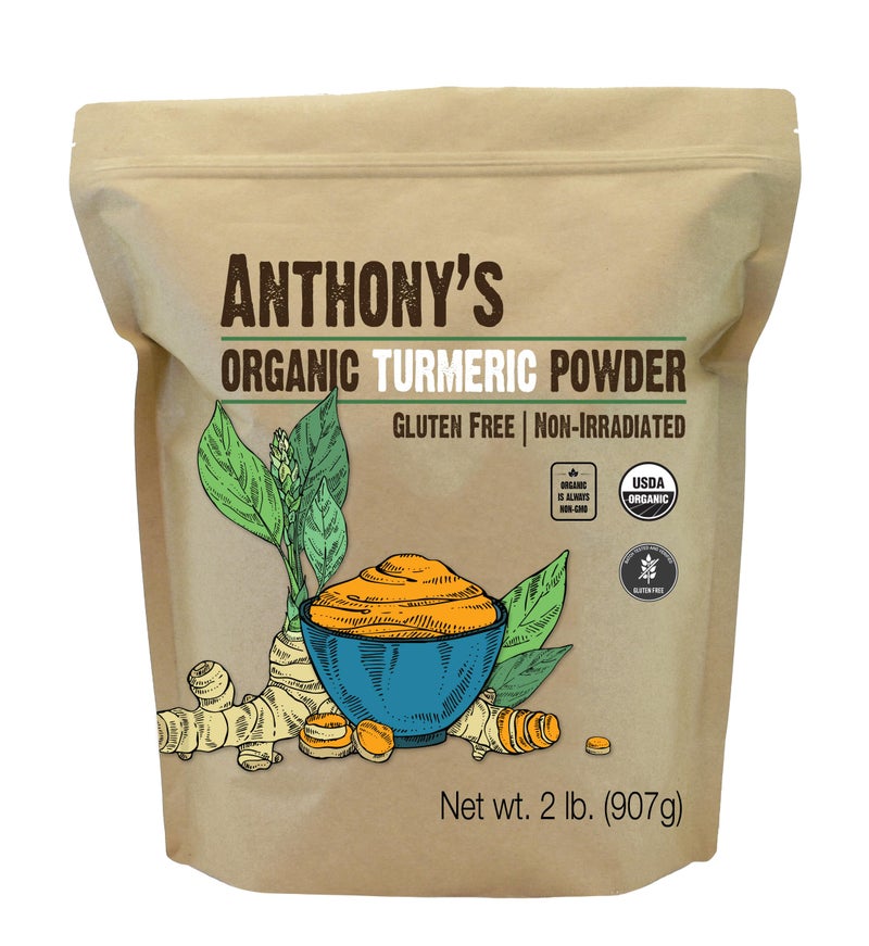 Anthony's Organic Turmeric Root Powder, 2 lb, Curcumin Powder, Gluten Free & Non GMO (Pack of 1) - Image 1