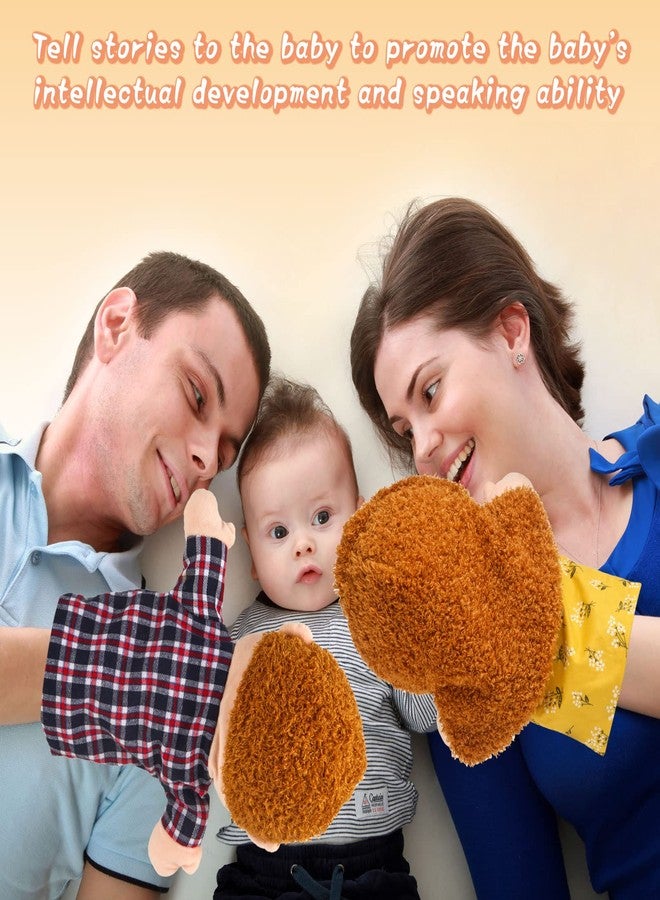 ZJoey 6 Pcs Family Hand Puppets 12 Inch Grandparents, Mom & Dad, Brother & Sister Plush Hand Puppet Toys Role-Play Toy Puppets for Kids Storytelling Imaginative Pretend Play Teaching Preschool(6 Family A) - Image 4