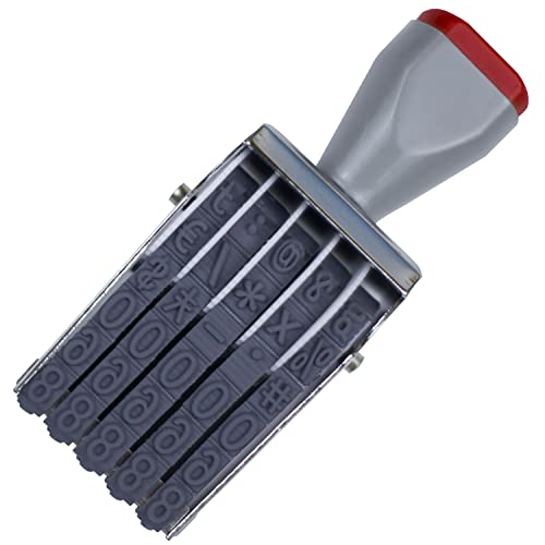 SUUJI 5 Digit Number Roller Stamps - SUUJI Changeable Number Stamp Egg Date Stamp Personalized Price Symbol Rolling Wheel Multi-Function DIY Rubber Scrapbooking Stationery Office Business Timer Stamps - Image 1