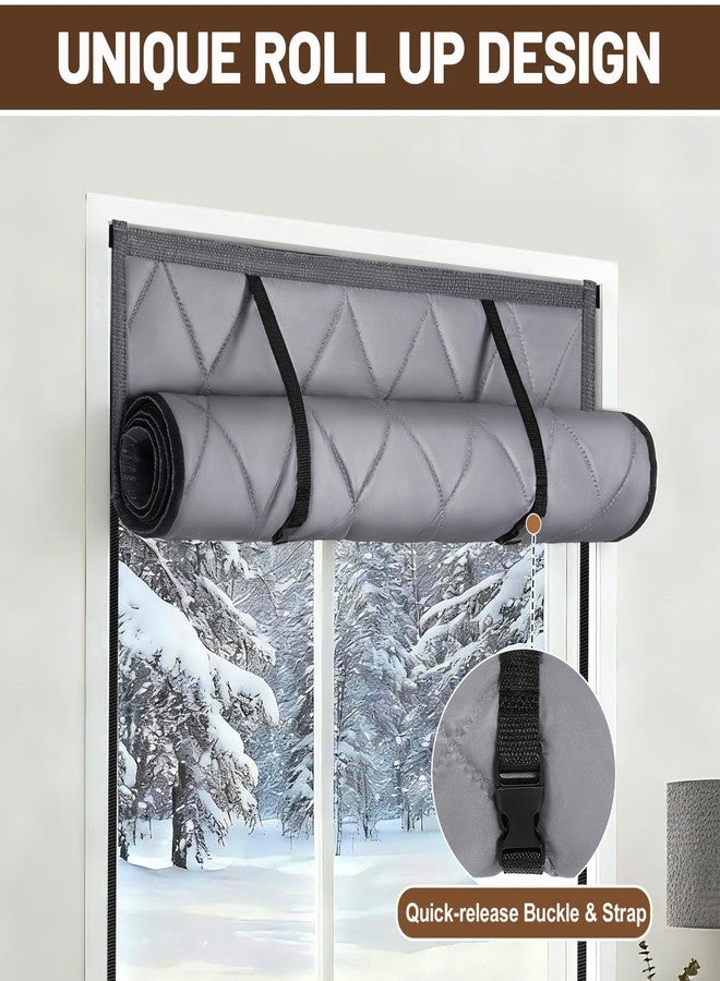 Fivebop Visible Window Insulation Kit for Winter, 3 Layer 39” x 63” Oxford Cloth Thermal Window Cover, Cotton Filled Weatherproofing Insulated Window Cover to Keep Warm（39 x 63 inch/100 x 160 cm） - Image 4