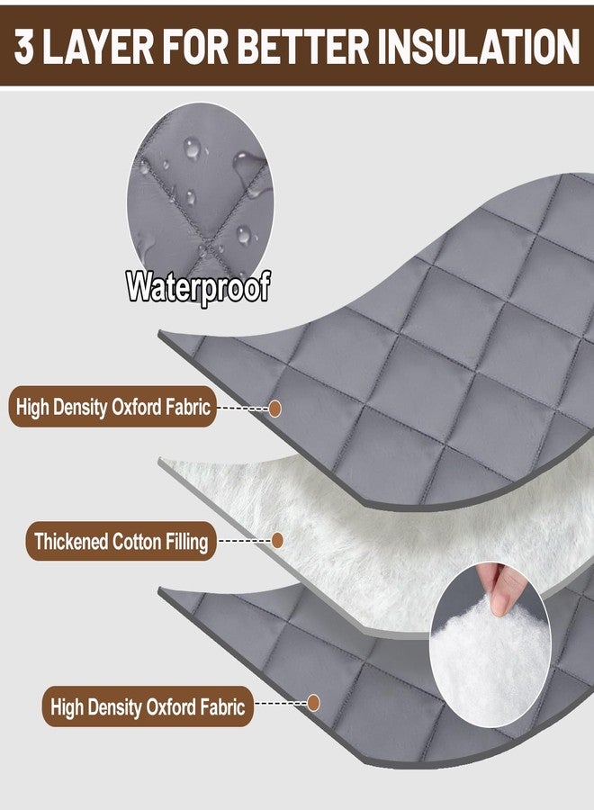 Fivebop Visible Window Insulation Kit for Winter, 3 Layer 39” x 63” Oxford Cloth Thermal Window Cover, Cotton Filled Weatherproofing Insulated Window Cover to Keep Warm（39 x 63 inch/100 x 160 cm） - Image 3