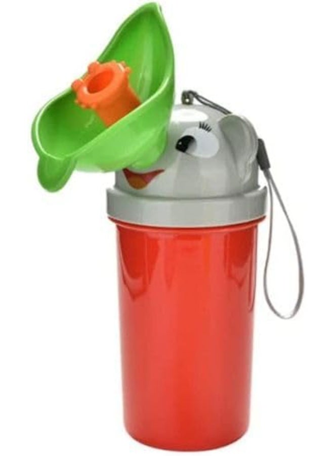 Portable potty, children's travel urinal, leakproof toilet training cup for emergency outdoor urination, urine container (red for girls) - Image 2