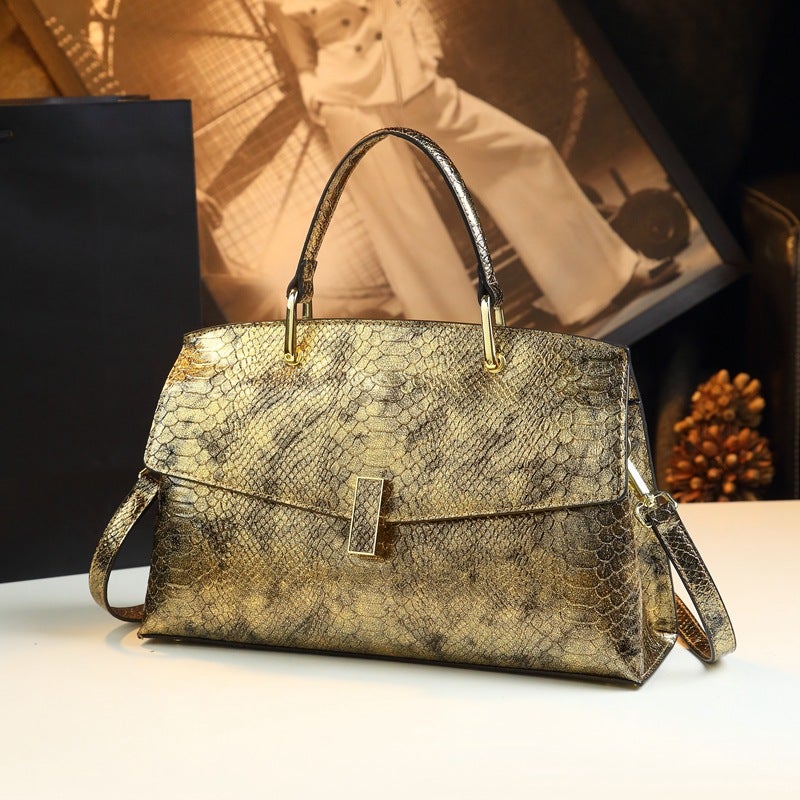 Bright Leather Bag Women'S 2025 Crossbody Bag Personalized All-Match Laser Pattern All-Match Handbag Mother'S Shoulder Bag - Image 1