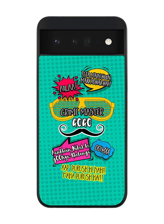 Stylizedd Rugged Black edge case for Google Pixel 6 5G Slim fit Soft Case Flexible Rubber Edges Anti Drop TPU Gel Thin Cover - Crime Master Gogo - Image 1