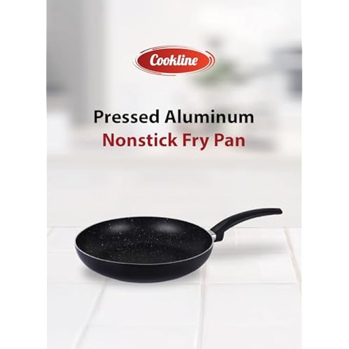 Cookline Pressed Aluminum NonStick Fry Pan 24Cm Black With White Dots Induction Compatible Easy To Clean - Image 3