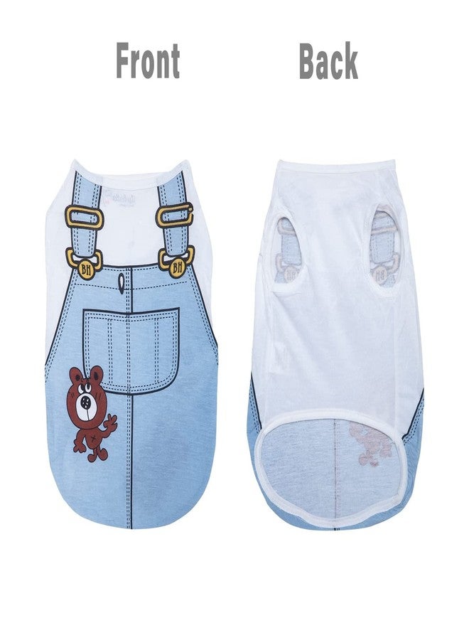Lulala 2 Pack Dog Printed Shirts Quick Dry Soft Stretchy Dog T-Shirts Breathable Pet Apparel Colorful Puppy Sweatshirt Dog Clothes Tank Top Sleeveless Vest Dog Clothes for Dogs(Pack of 2,XXL) - Image 5
