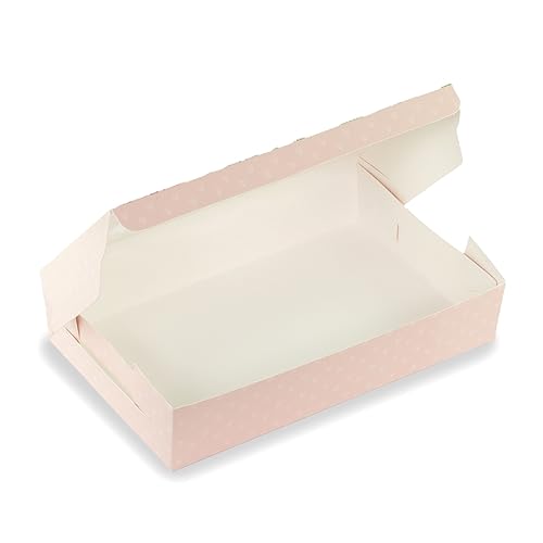 Chic a Choc Brownie Box for 6. Pink Floral Daisy Design in Watercolour (6x9x2 in) (Pack of 8). Bark Chocolate. - Image 3