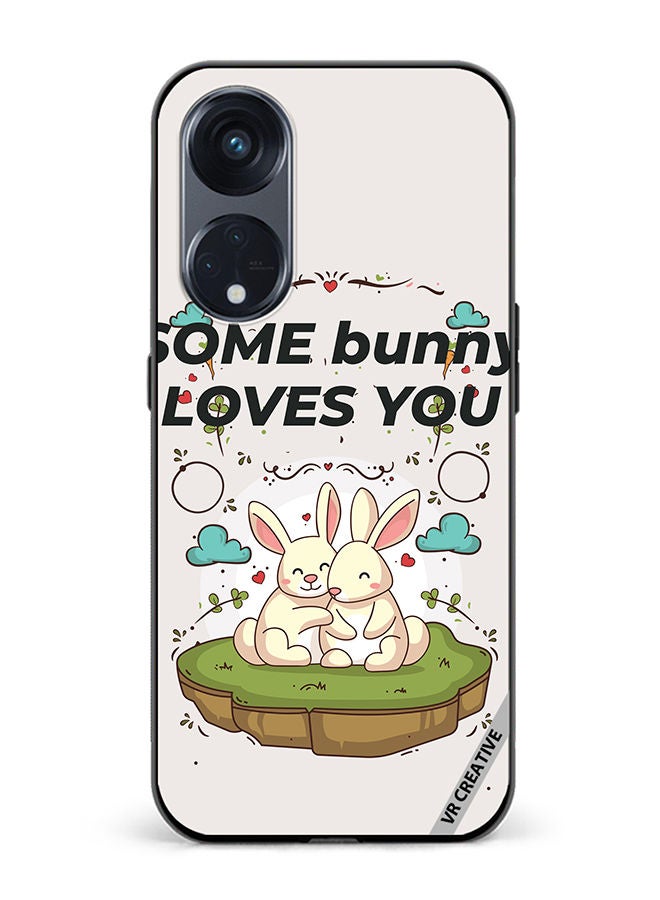 VR CREATIVE Protective Case Cover For Oppo Reno8 T 5G Love Bunny Design Multicolour - Image 1