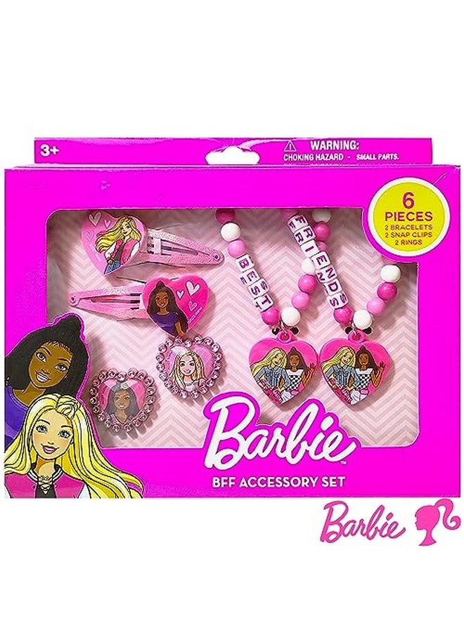 Barbie Accrssories Girls Bff 6 Piece Toy Jewelry Box Set With 2 Rings 2 Bead Bracelets And Snap Hair Clips Ages 3+ - pzsku/Z8B7A3EEA905CC11A5D86Z/45/_/1698062455/27ebfe8f-36ee-4d4f-99fa-58f043f67d2a