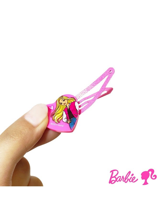 Luv Her مجموعة صندوق مجوهرات باربي للبنات 6 قطع مع 2 خاتم و2 سوار خرز ومشابك شعر سناب للأعمار من 3 سنوات فما فوق - Image 4