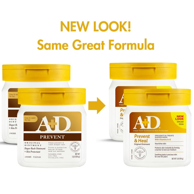 A + D A+D Original Diaper Rash Ointment, 1 Pound Jar Pack of 2 - Image 2