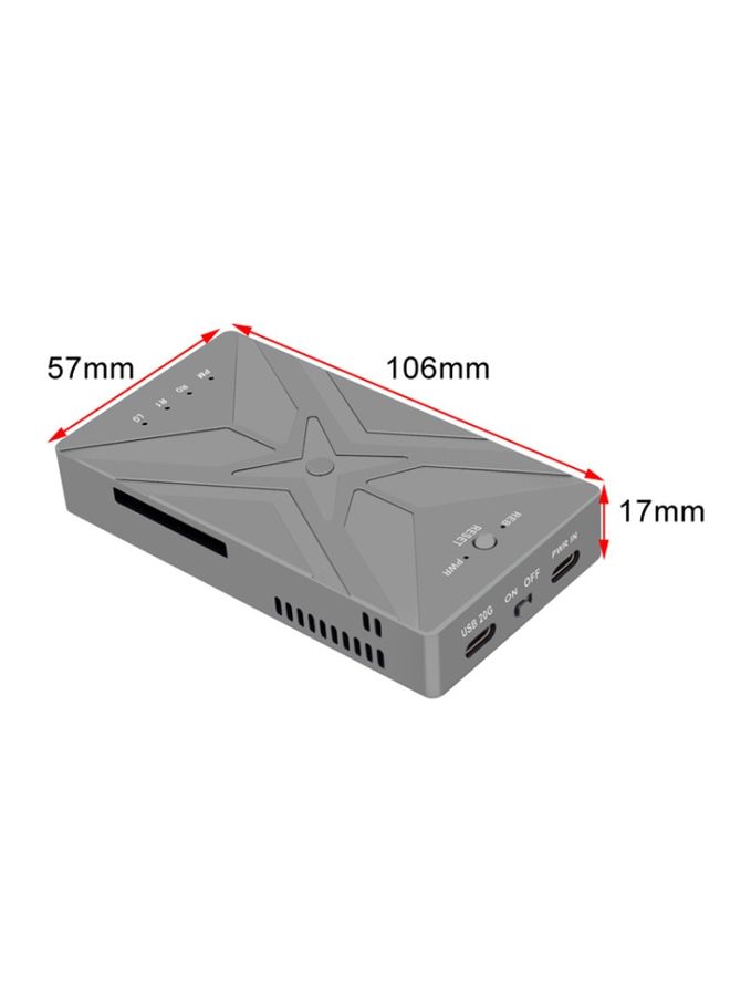 Dual M.2 NVME SSD RAID Array Mobile Hard Drive Enclosure Type-C USB3.2 GEN2x2 20G 586R(Dark Gray) - Image 3